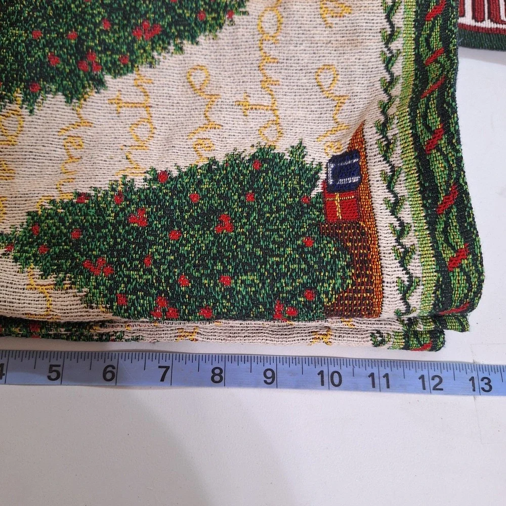 Set of 3 Christmas Table Runners Santa Tree‎ Holiday Tapestry Style 72x12